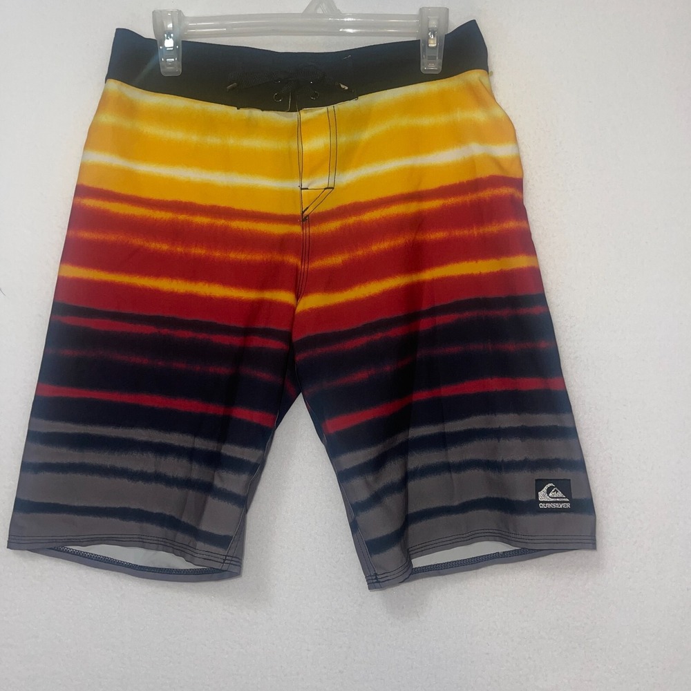 Quicksilver Swim Board Shorts Trunks Orange and‎ Red Men's 30